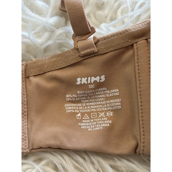 Skims Fits Everybody Strapless Bra Clay Size 30C - Picture 8 of 9
